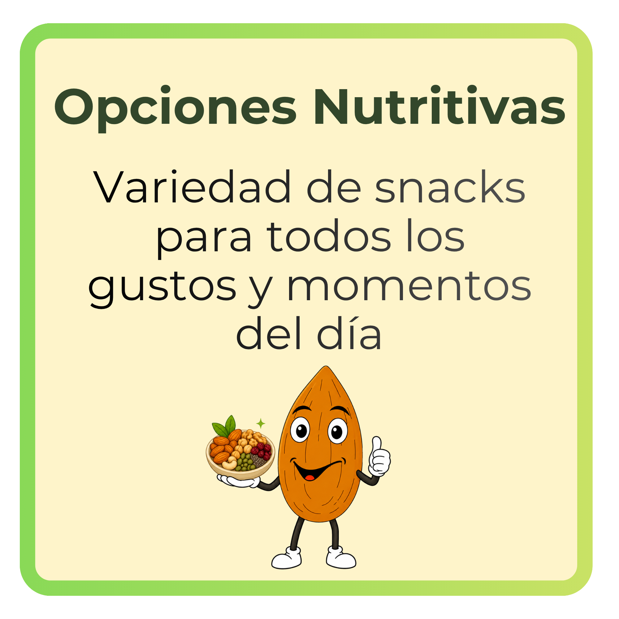 Opciones nutritivas: variedad de snacks para todos los gustos y momentos del dia